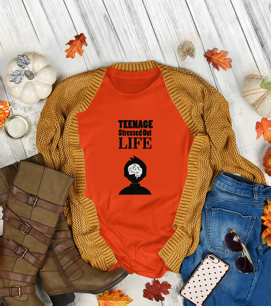 Teenage Stressed Out Life Brainstorming T-Shirt