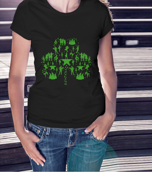 Irish Broadway Musicals Shamrock Dancers With Stars T-Shirt