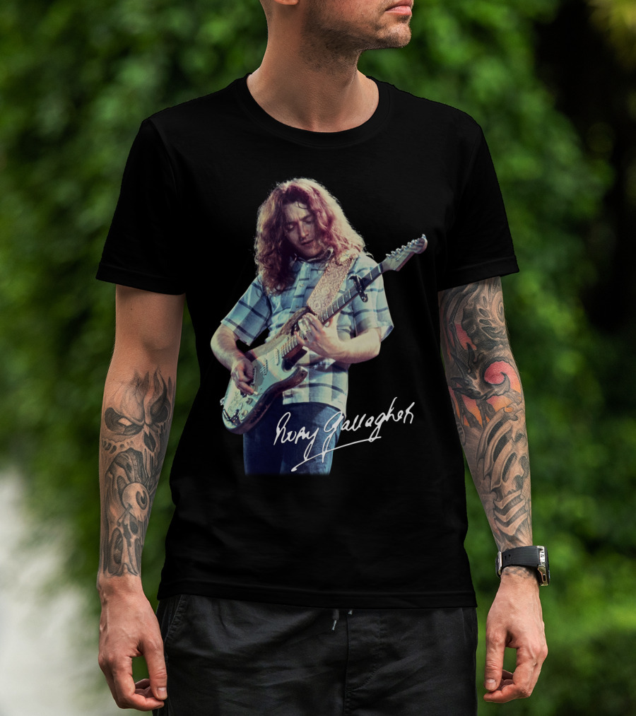 Rory Gallagher Iconic Guitarist With Signature Blues Performance T-Shirt