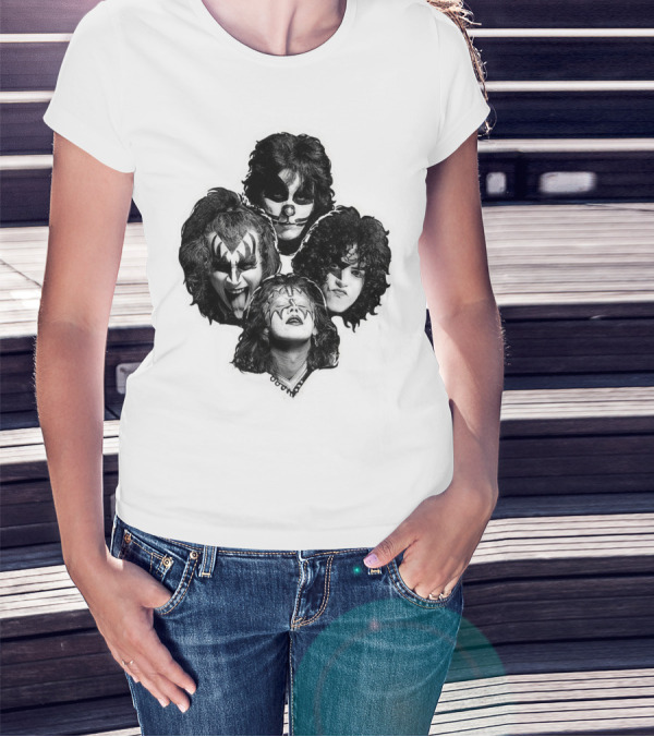 Kiss Band Iconic Makeup Memes Faces Compilation T-Shirt