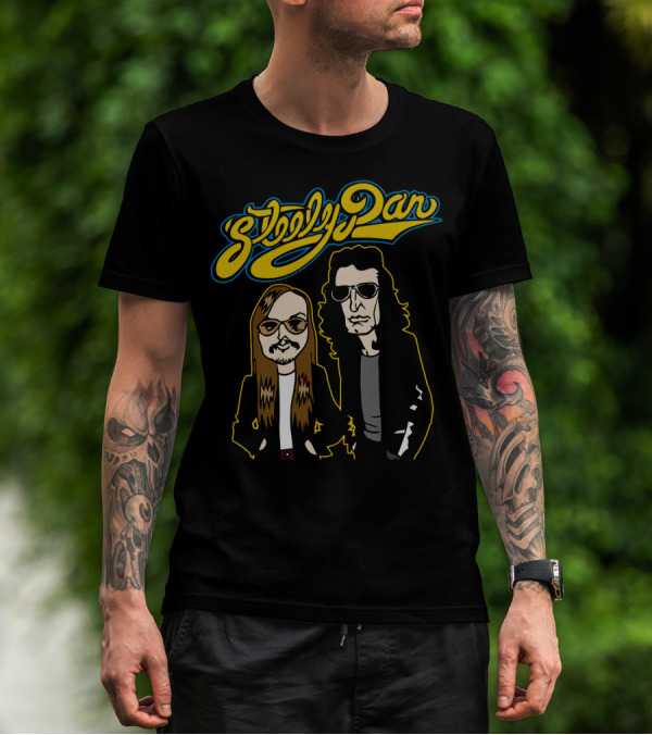 Steely Dan Cartoon Characters With Sunglasses And Long Hair T-Shirt