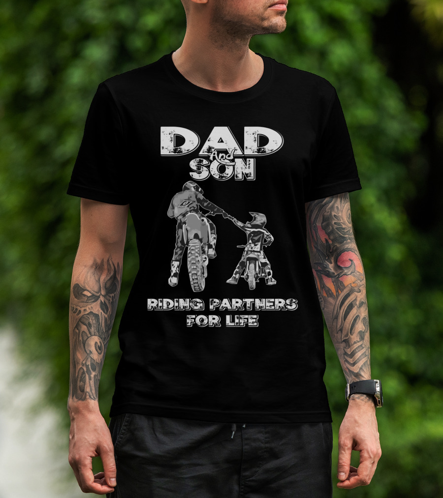 Dad And Son Riding Partners For Life T-Shirt