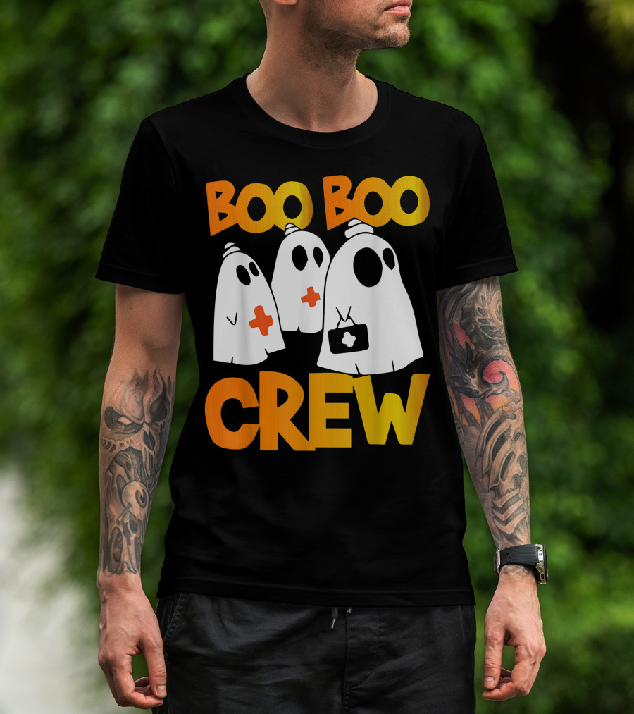 Boo Boo Crew Nurse Ghost Halloween T-Shirt
