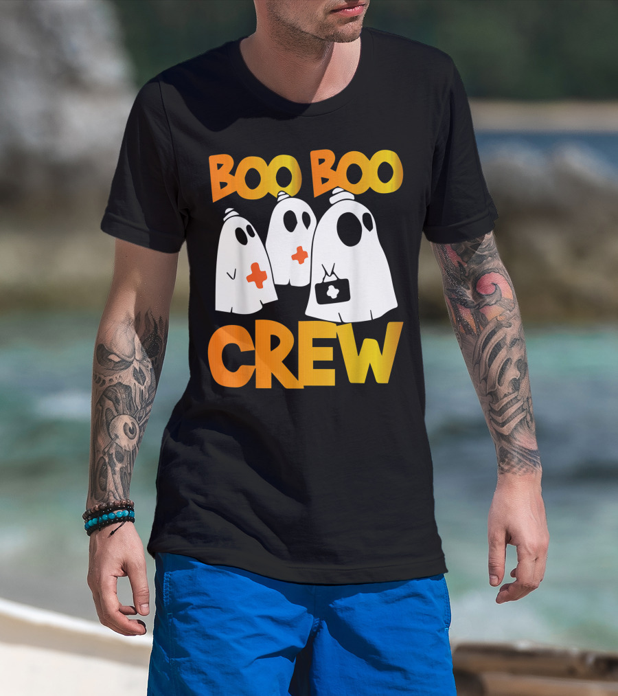 Boo Boo Crew Nurse Ghost Halloween T-Shirt