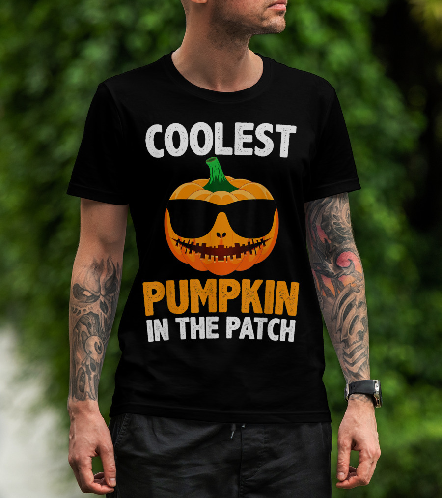 Coolest Pumpkin In The Patch With Sunglasses T-Shirt