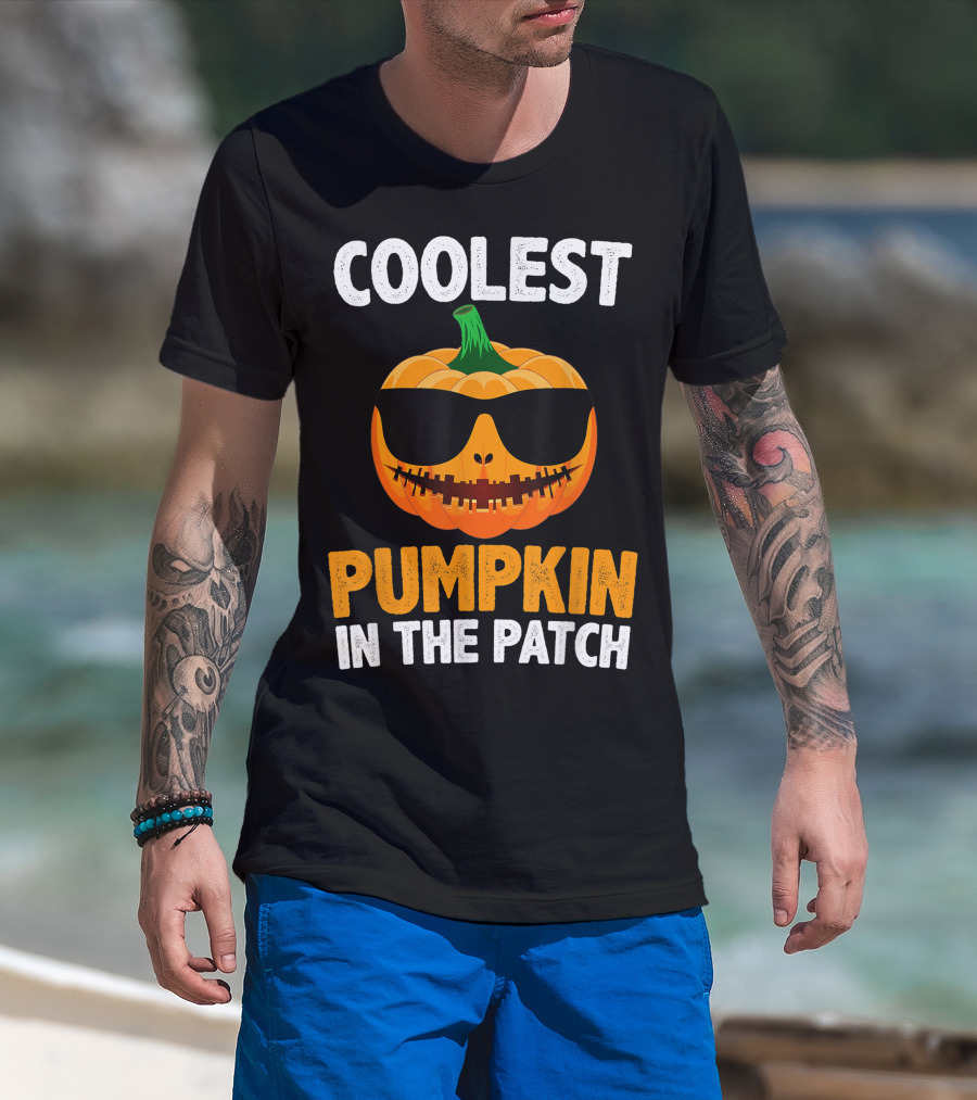 Coolest Pumpkin In The Patch With Sunglasses T-Shirt