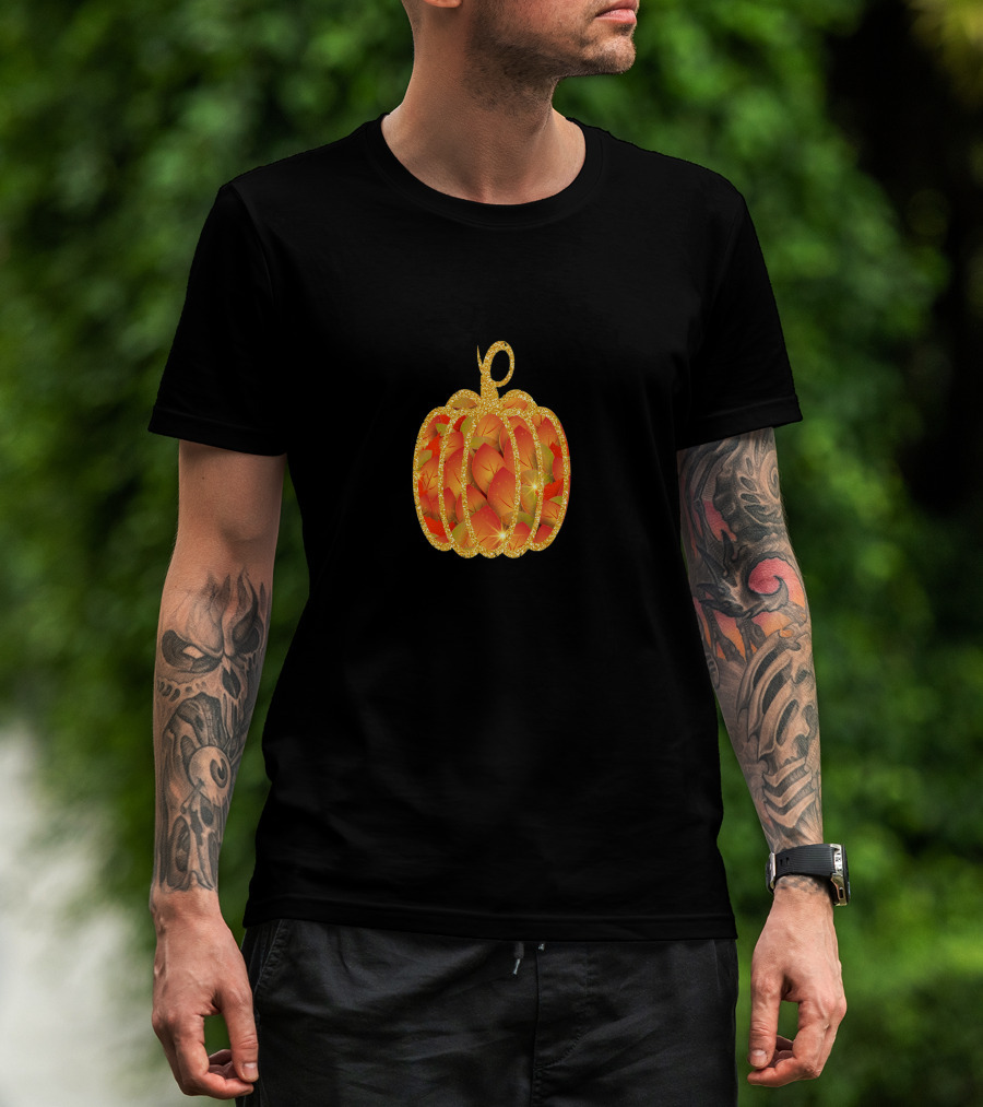 Amazing Fall Pumpkin Halloween Thanksgiving Best Autumn Leaves Glow T-Shirt