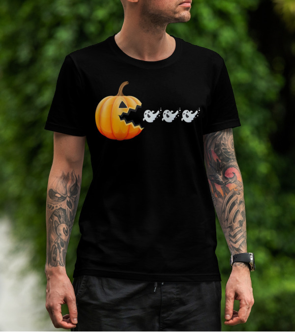 Funny Pumpkin Eating Ghosts Halloween Best T-Shirt