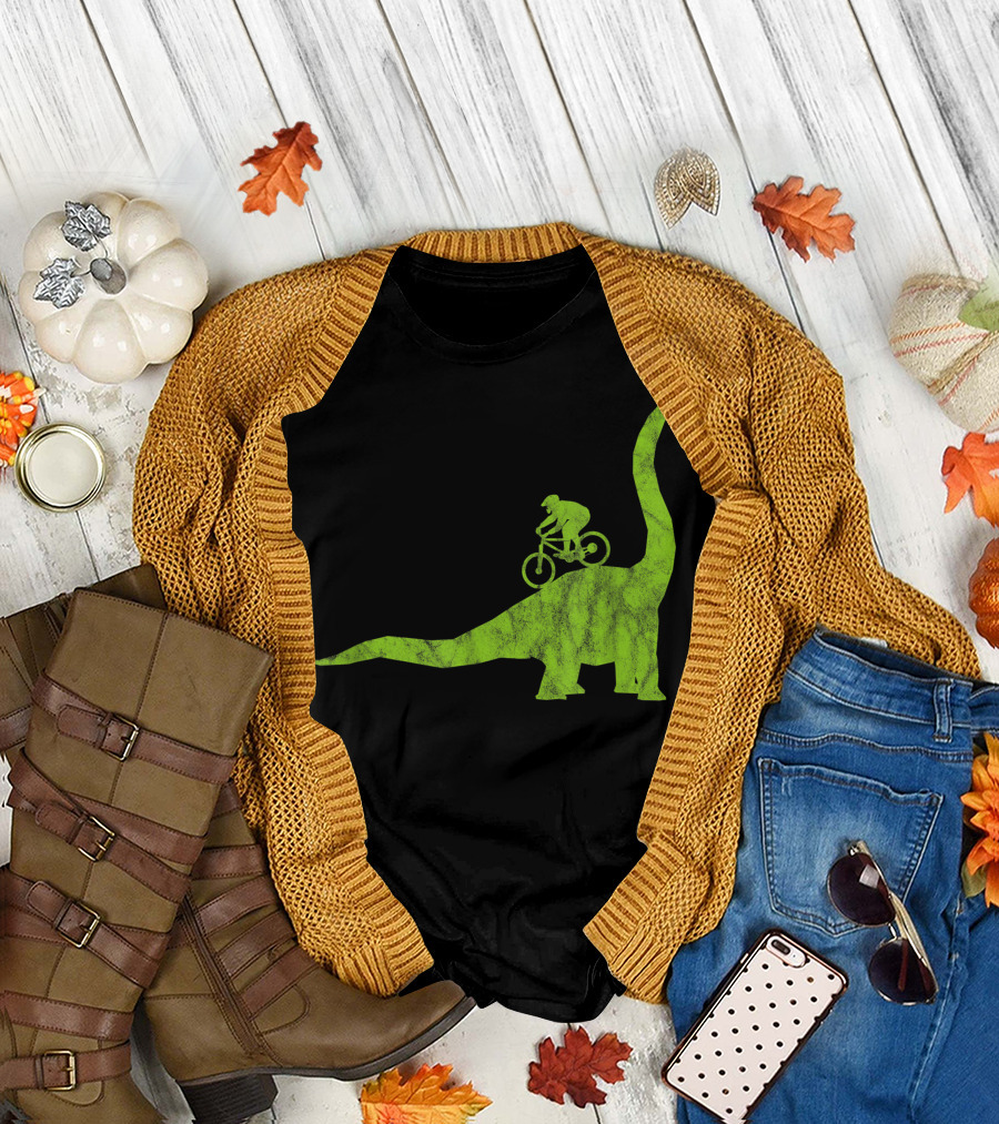 Mountain Bike MTB Dinosaur Funny Cycling Bicycle Rider Adventure T-Shirt