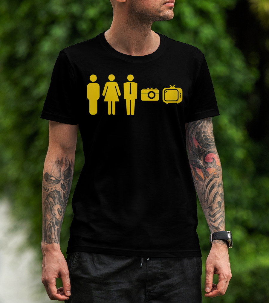 Person Woman Man Camera TV Icons T-Shirt