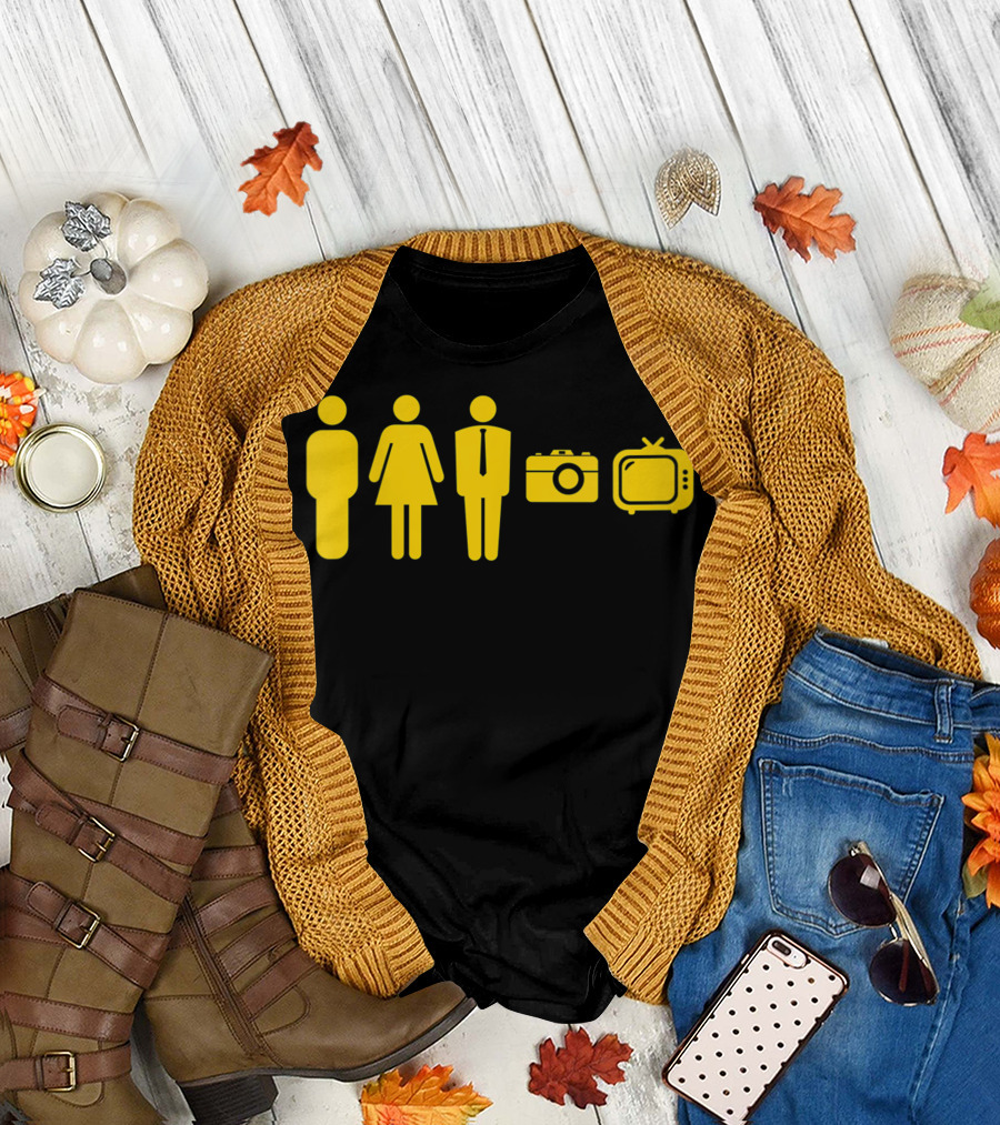 Person Woman Man Camera TV Icons T-Shirt
