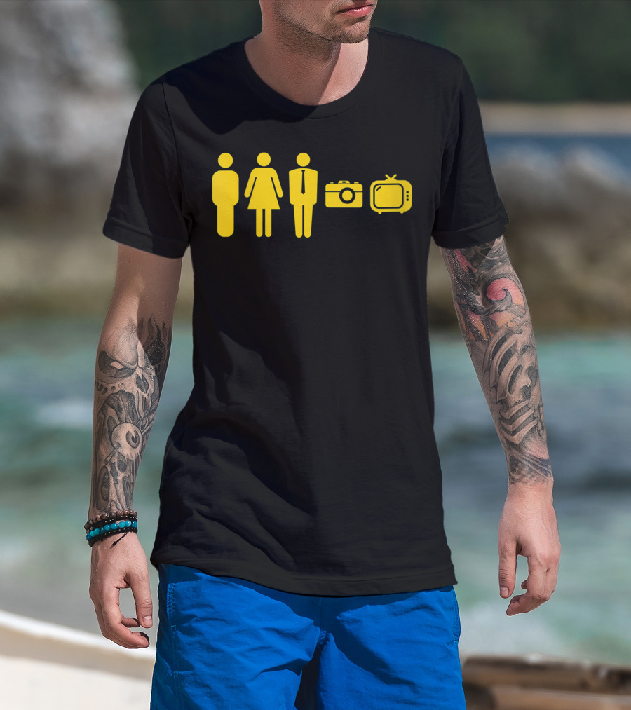 Person Woman Man Camera TV Icons T-Shirt