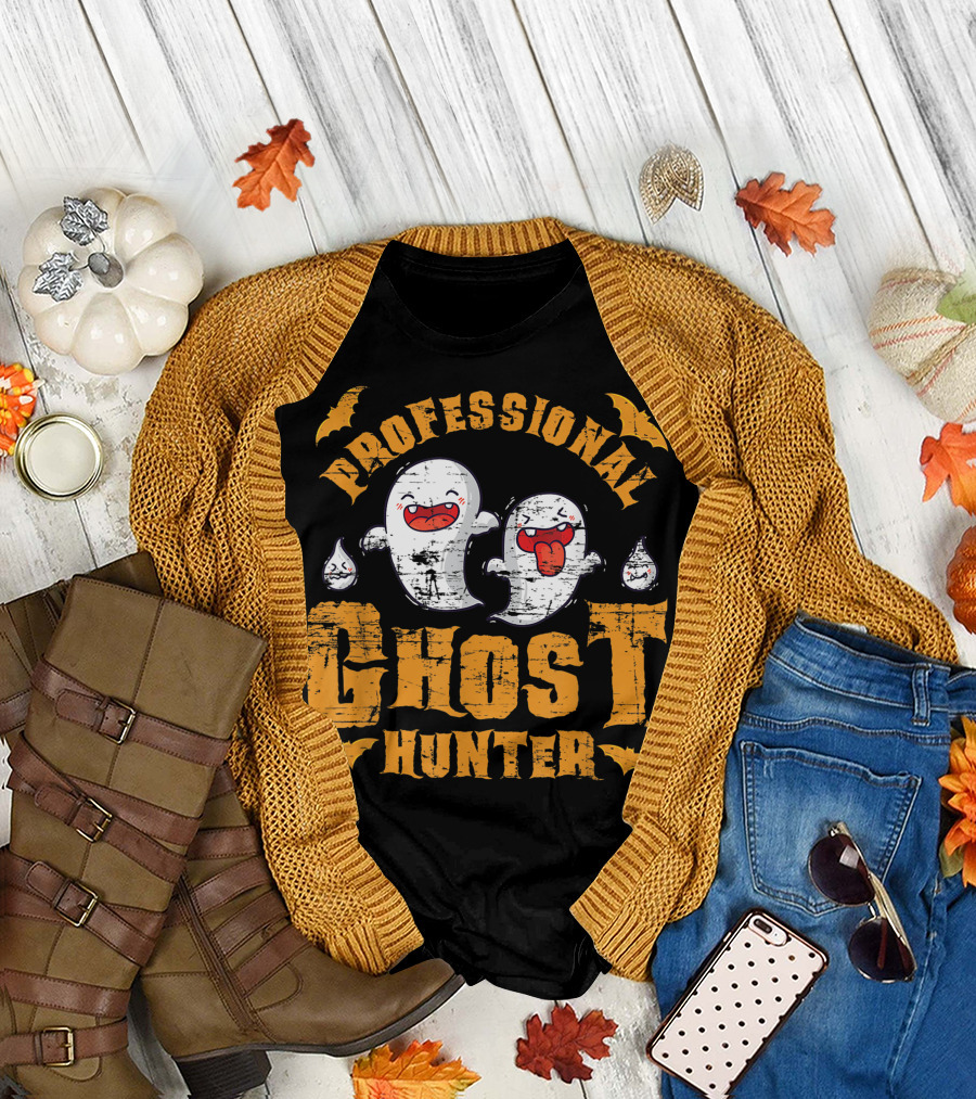 Professional Ghost Hunter Funny Spooky T-Shirt