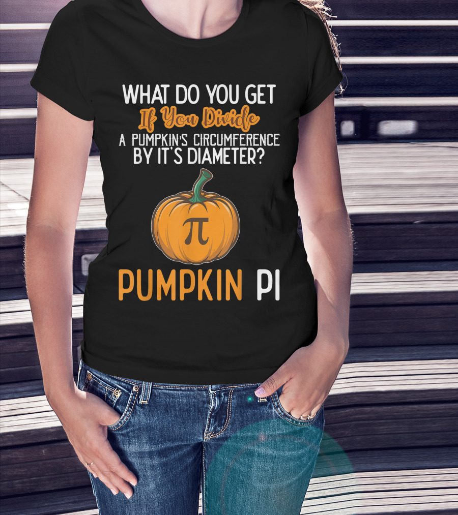 Funny Pumpkin Pi Math Teacher Halloween Costume Joke T-Shirt