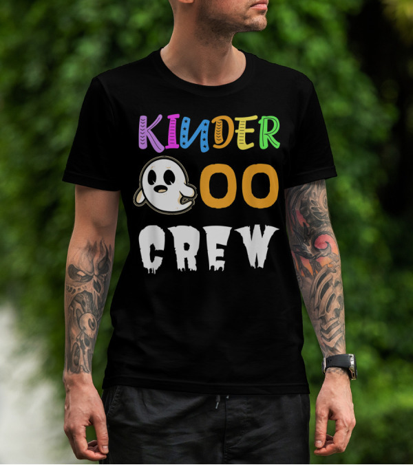 Kinder Boo Crew Halloween Kindergarten Teacher T-Shirt