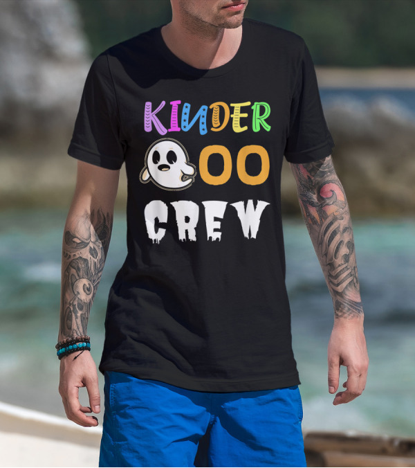 Kinder Boo Crew Halloween Kindergarten Teacher T-Shirt