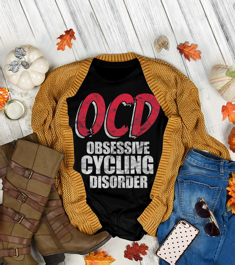 OCD Obsessive Cycling Disorder Funny Bike Cycling Biking Basic T-Shirt