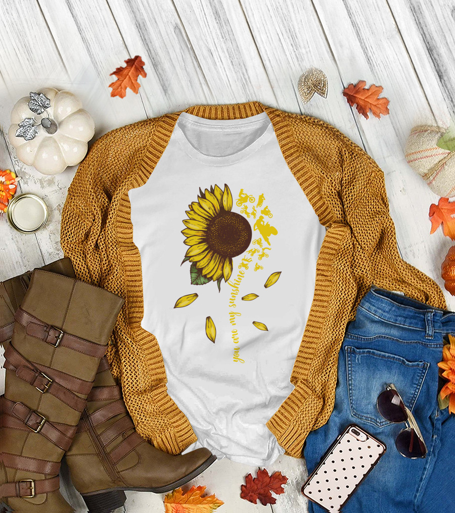 You Are My Sunshine Sunflower Hippie Butterfly T-Shirt