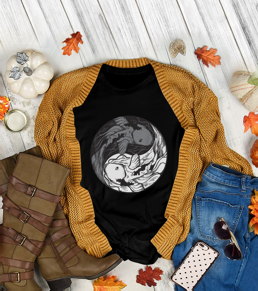 Yin Yang Koi Fish Birthday T-Shirt