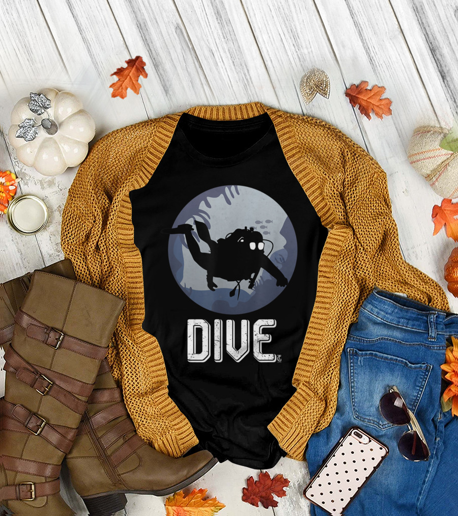 Dive Into the Deep Sea Scuba Diving Adventure T-Shirt