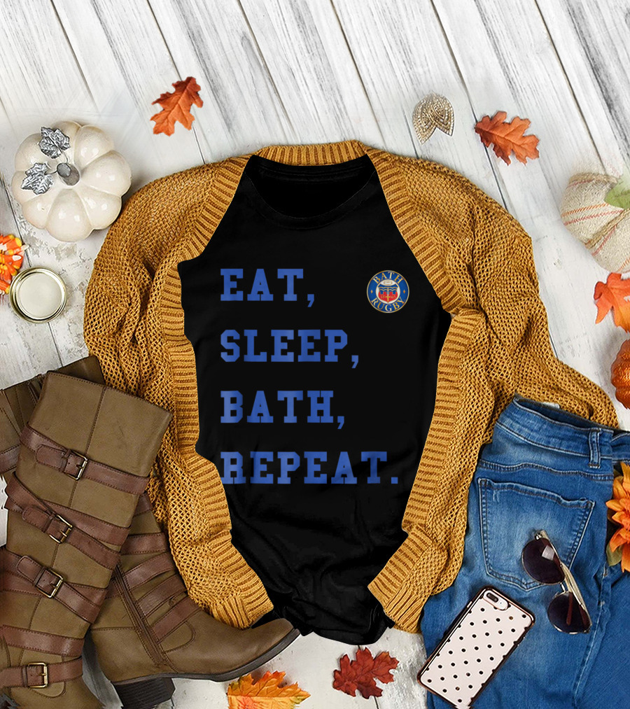 Eat Sleep Bath Repeat Bath Rugby English Premiership T-Shirt