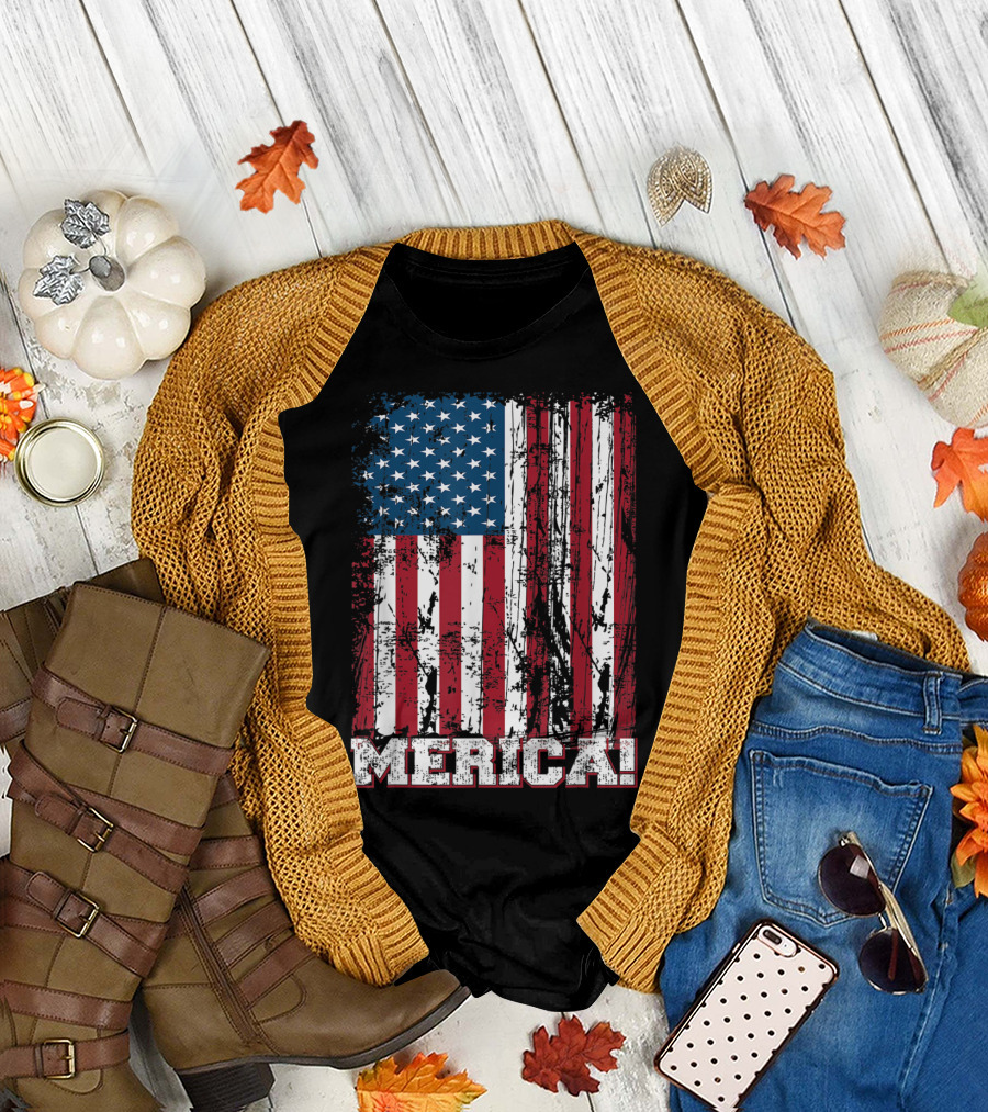 4th of July Independence Day American Flag 'Merica T-Shirt