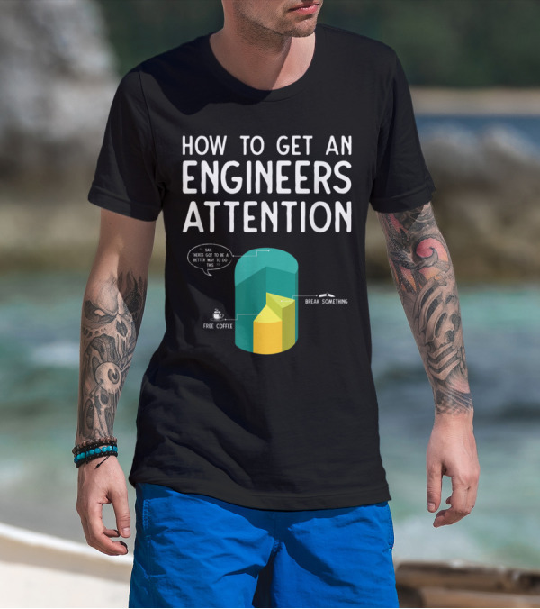 How To Get An Engineers Attention Chart With Break Something And Free Coffee T-Shirt