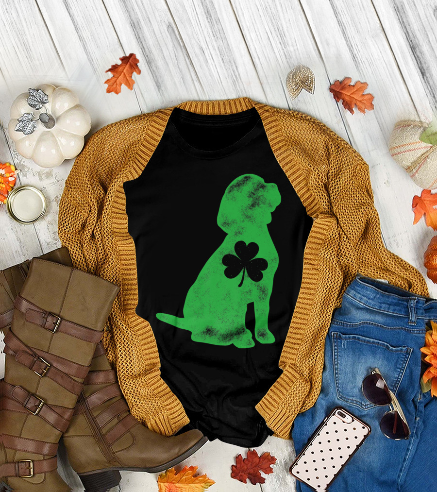Beagle Green Shamrock T-Shirt
