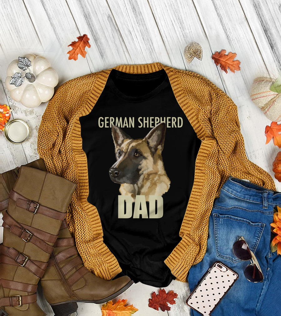 German Shepherd Dad Dog T-Shirt