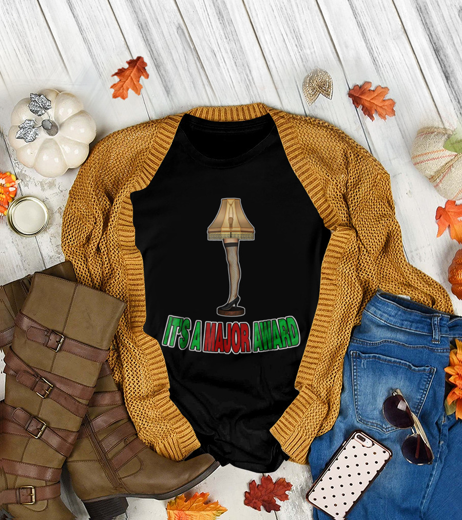 Christmas Leg Lamp It's a Major Award Iconic Holiday Symbol from A Christmas Story T-Shirt