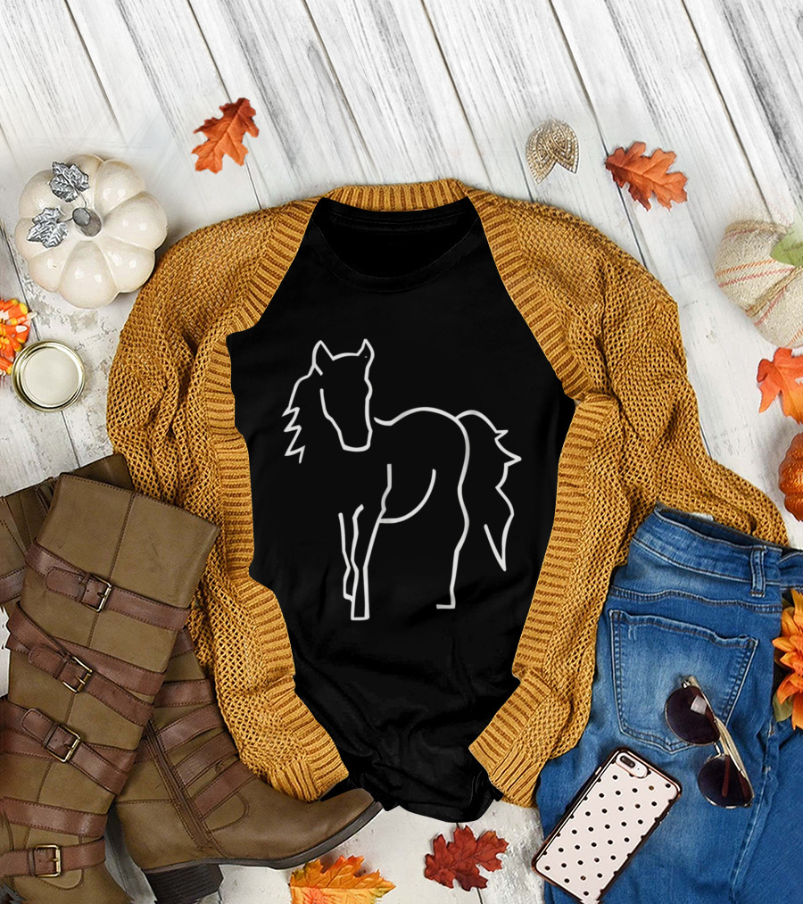 Outlined Horse T-Shirt