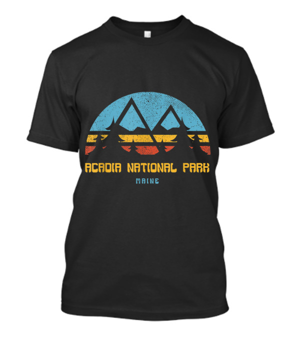 Acadia National Park Maine Vintage Retro Landscape T-Shirt