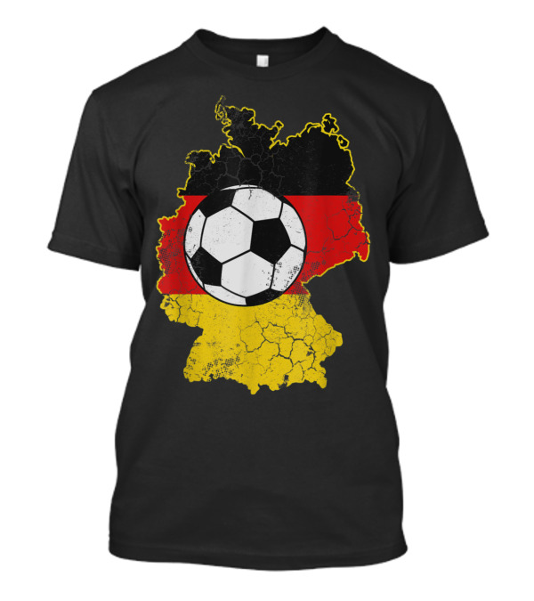 German Flag Soccer Football Map Of Germany T-Shirt