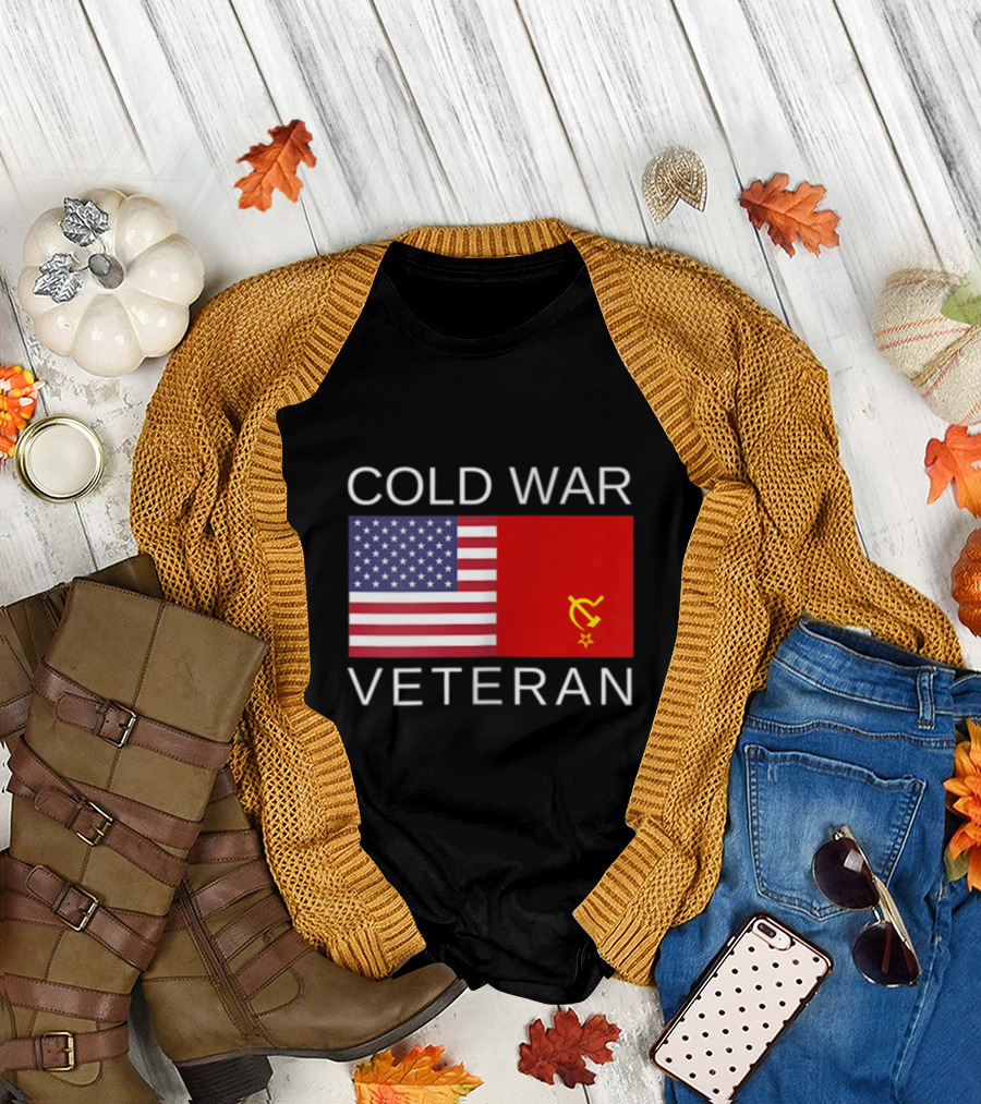 Cold War Veteran USA Flag USSR T-Shirt
