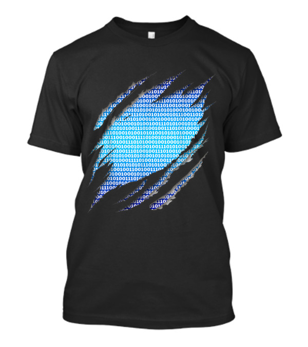 Binary Code Scratch Matrix Computer Engineer Coding T-Shirt