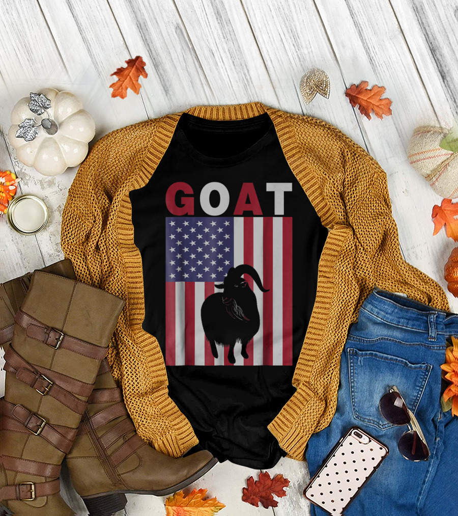 GOAT American Flag with Goat T-Shirt