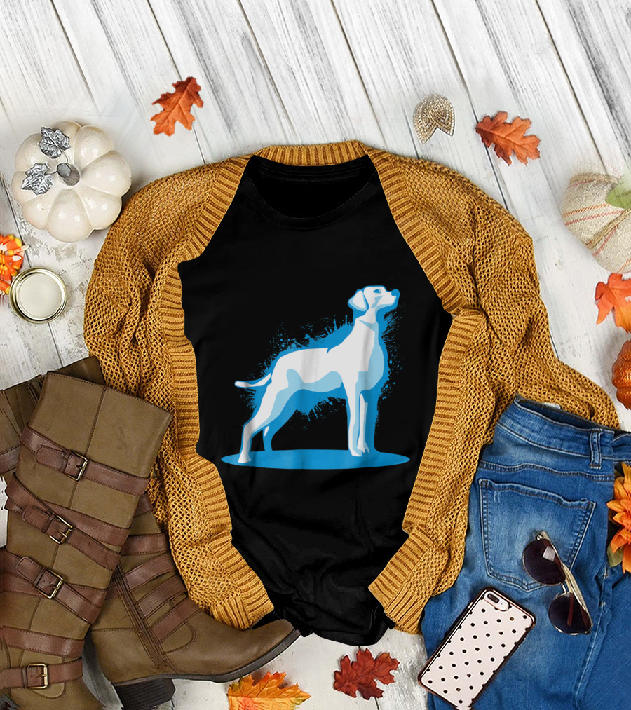 Blue Labrador Art Labrador Retrieve Dog T-Shirt