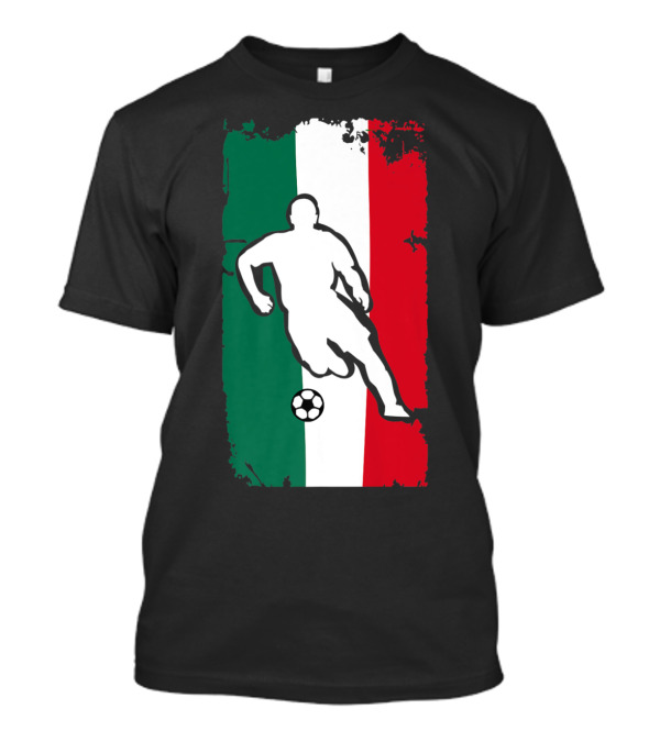Italy Soccer Jersey Italian Flag Stripes Football Player T-Shirt