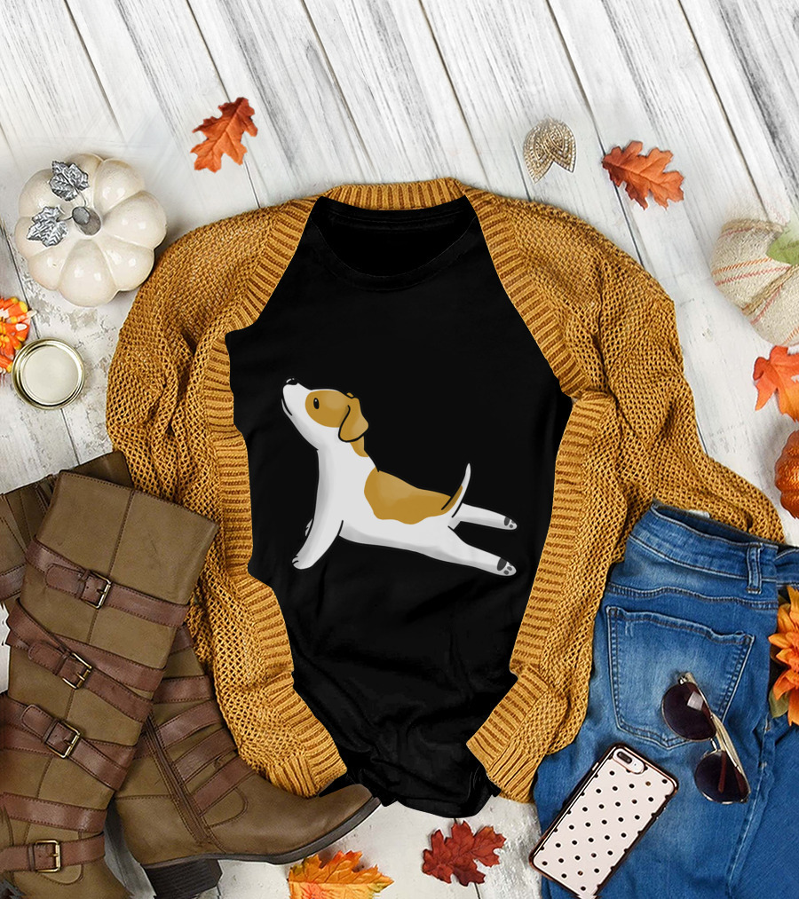 Jack Russell Terrier in Upward Dog Yoga Pose T-Shirt