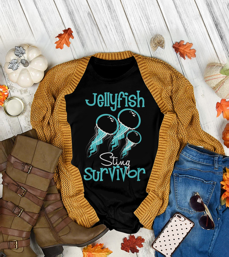 Jellyfish Sting Survivor Ocean Adventure Resilience T-Shirt