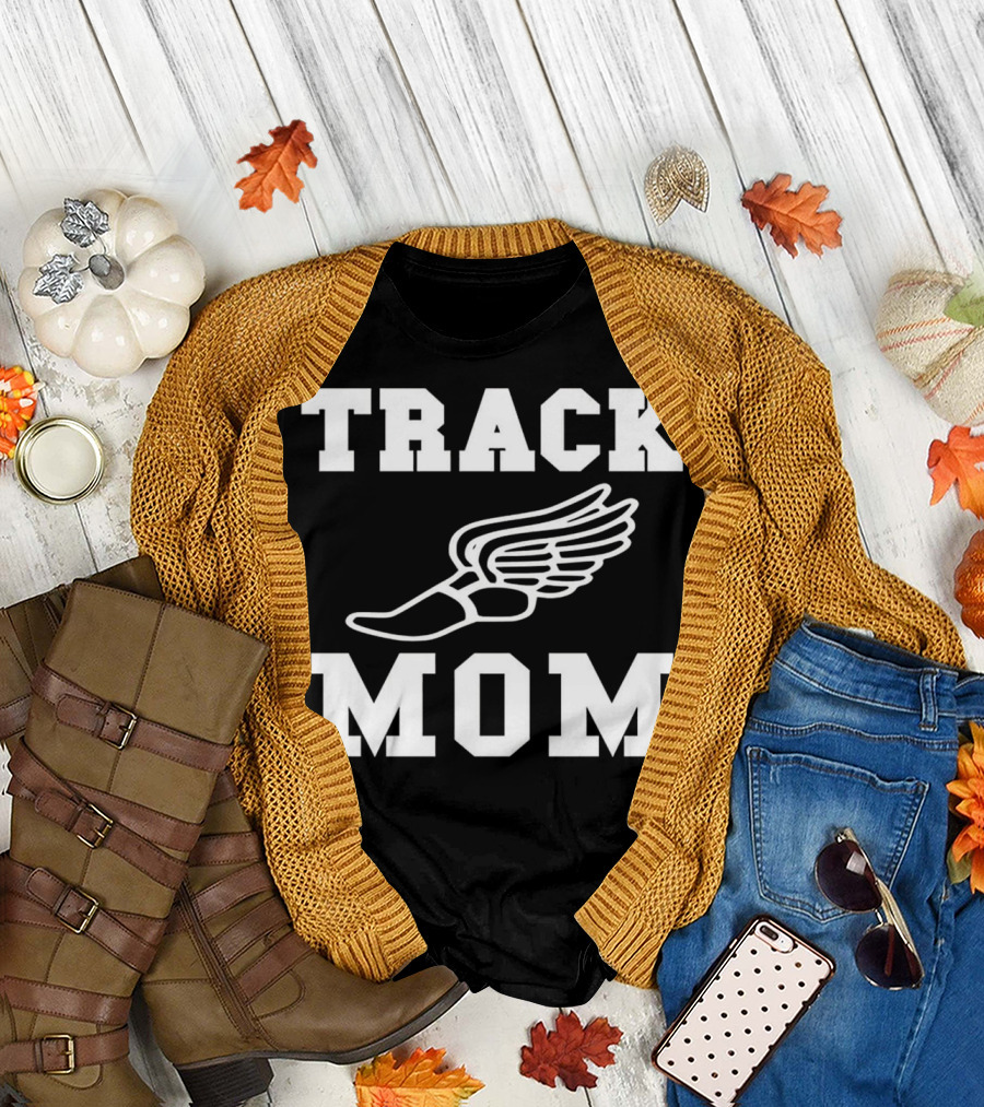 Track Mom Classic Team Winged Shoe T-Shirt