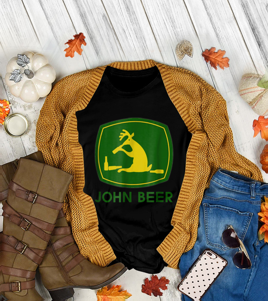 John Beer Deer Drinking T-Shirt