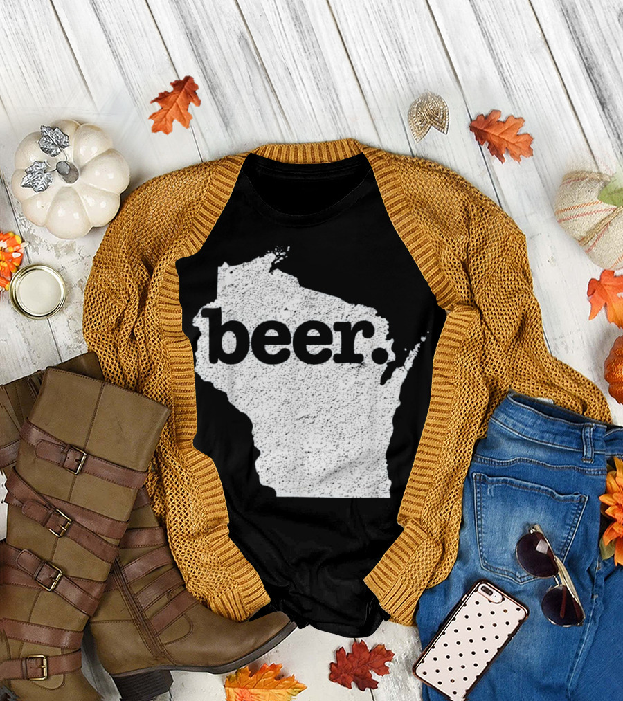 Wisconsin Beer State Love Distress T-Shirt