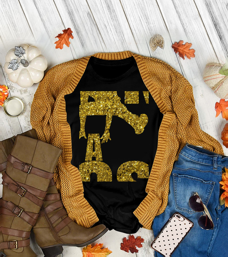 Break Dance Gold Glittery Like A Boss T-Shirt