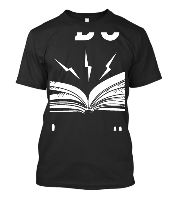 Ask Me About My Book Lover Lightning Power With Open Pages T-Shirt