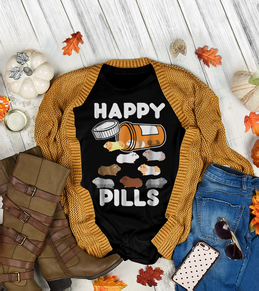 Happy Pills Guinea Pigs Fun Bottle Tumble T-Shirt
