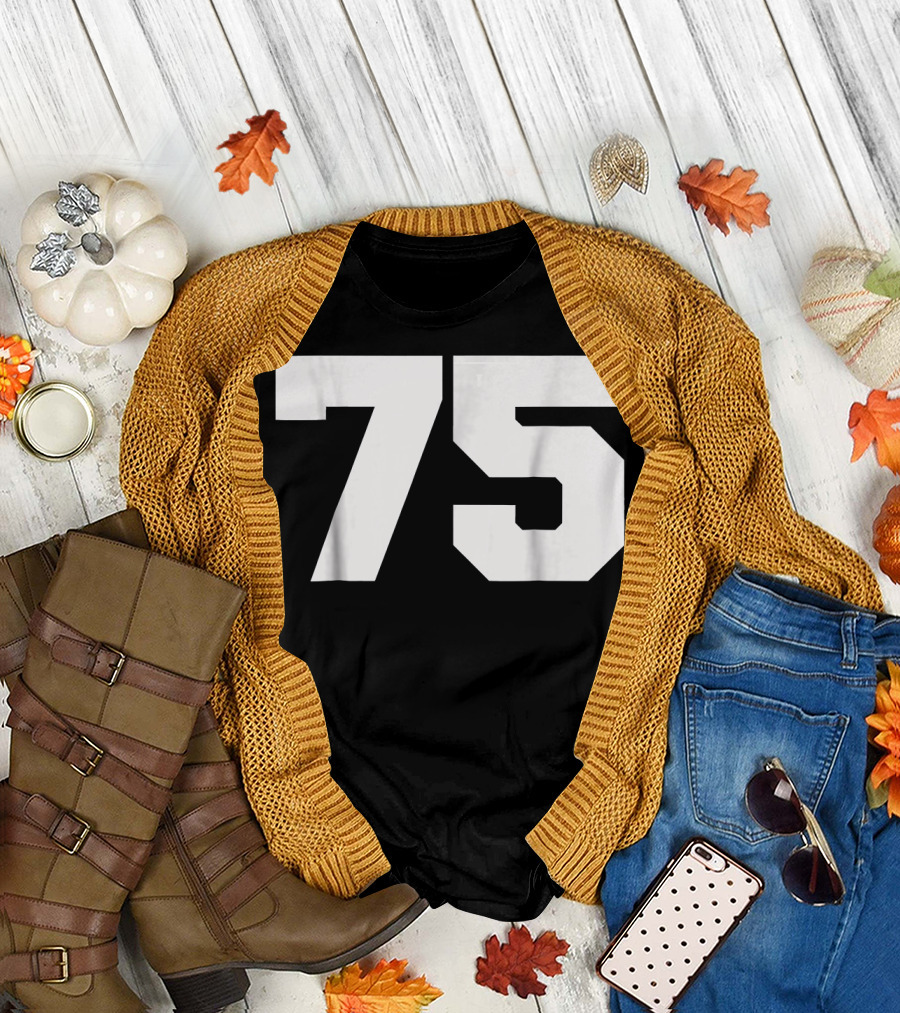 75 Sports Jersey Number Team Players T-Shirt