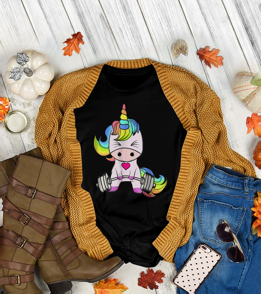 Unicorn Lifting Weights at Unicorn Gym T-Shirt