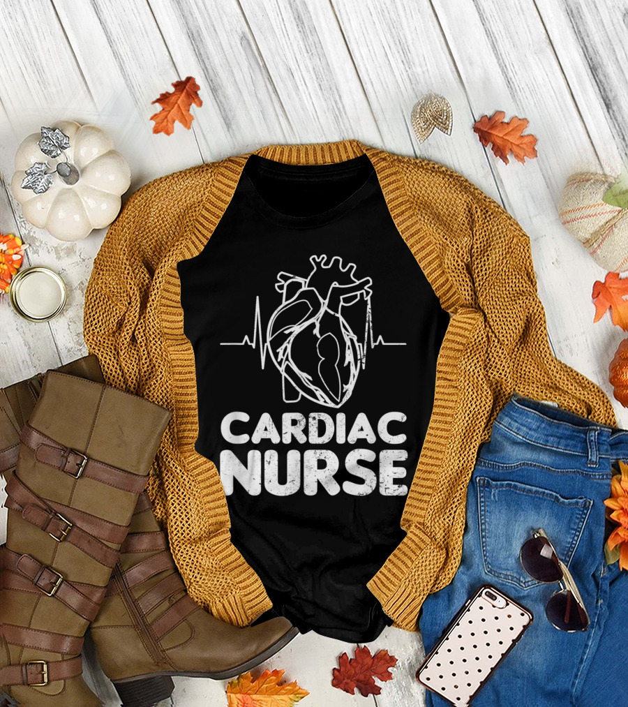 Cardiac Nurse Heartbeat Anatomy T-Shirt