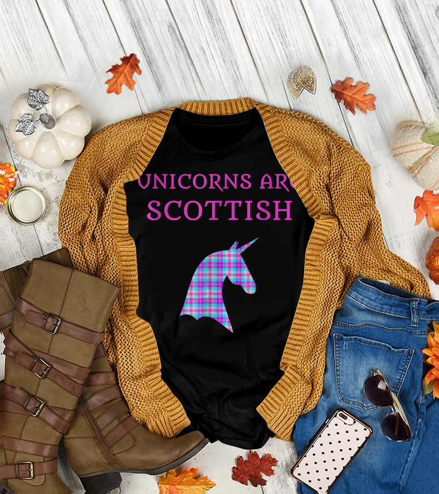 Unicorns Are Scottish Tartan Day Celebrating Mythical Heritage T-Shirt